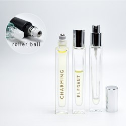 10ml Square Glass Roller Bottle Slim